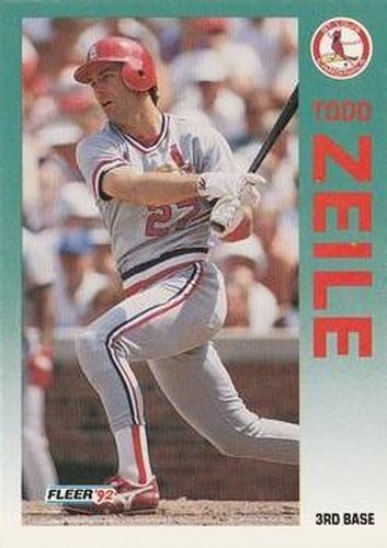 #596 Todd Zeile - St. Louis Cardinals - 1992 Fleer Baseball