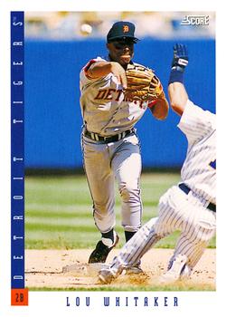 #596 Lou Whitaker - Detroit Tigers - 1993 Score Baseball