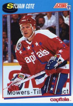#596 Sylvain Cote - Washington Capitals - 1991-92 Score Canadian Bilingual Hockey
