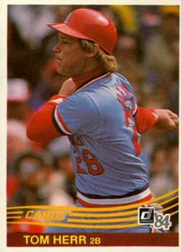 #596 Tom Herr - St. Louis Cardinals - 1984 Donruss Baseball