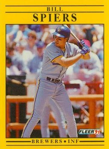 #597 Bill Spiers - Milwaukee Brewers - 1991 Fleer Baseball