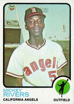 #597 Mickey Rivers - California Angels - 1973 Topps Baseball