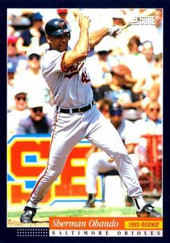 #597 Sherman Obando - Baltimore Orioles -1994 Score Baseball