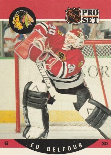 #598 Ed Belfour - Chicago Blackhawks - 1990-91 Pro Set Hockey