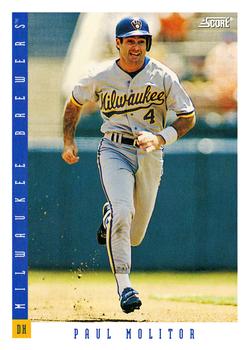 #598 Paul Molitor - Milwaukee Brewers - 1993 Score Baseball