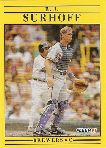 #598 B.J. Surhoff - Milwaukee Brewers - 1991 Fleer Baseball
