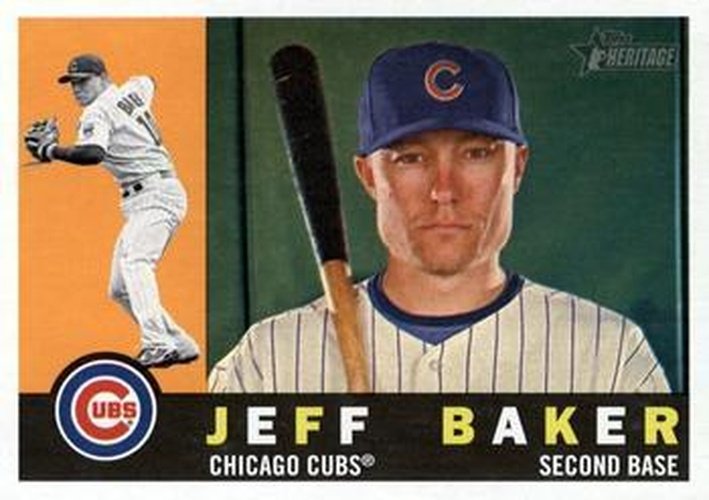 #598 Jeff Baker - Chicago Cubs - 2009 Topps Heritage Baseball