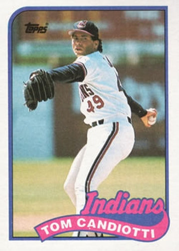 #599 Tom Candiotti - Cleveland Indians - 1989 Topps Baseball