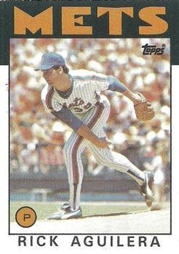 #599 Rick Aguilera - New York Mets - 1986 Topps Baseball