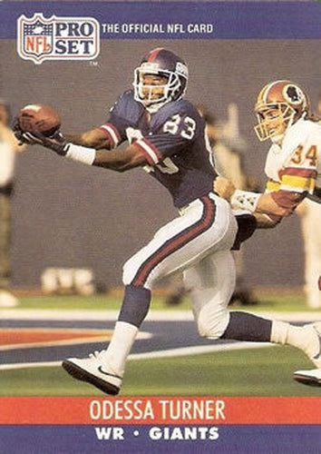 #599 Odessa Turner - New York Giants - 1990 Pro Set Football