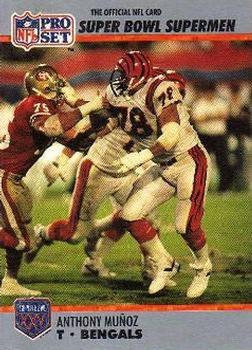 #59 Anthony Munoz - Cincinnati Bengals - 1990-91 Pro Set Super Bowl XXV Silver Anniversary Football