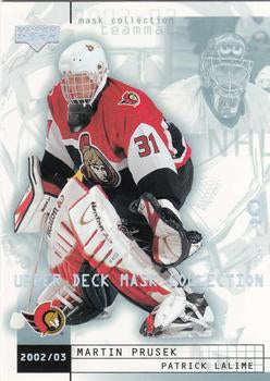 #59 Martin Prusek / Patrick Lalime - Ottawa Senators - 2002-03 Upper Deck Mask Collection Hockey