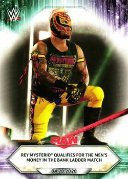 #59 Rey Mysterio Qualifies for the Men's Money in the Bank Ladder Match - 2021 Topps WWE Wrestling