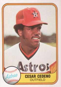 #59 Cesar Cedeno - Houston Astros - 1981 Fleer Baseball