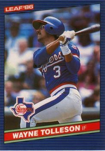 #59 Wayne Tolleson - Texas Rangers - 1986 Leaf Baseball