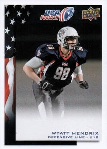 #59 Wyatt Hendrix - USA - 2014 Upper Deck USA Football
