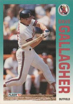 #59 Dave Gallagher - California Angels - 1992 Fleer Baseball