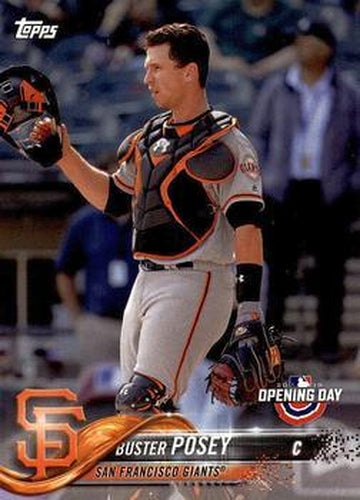 #5 Buster Posey - San Francisco Giants - 2018 Topps Opening Day Baseball