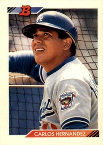 #5 Carlos Hernandez - Los Angeles Dodgers - 1992 Bowman Baseball