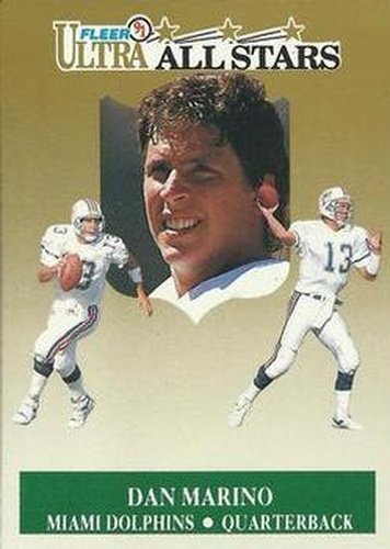 #5 Dan Marino - Miami Dolphins - 1991 Ultra Football - All Stars