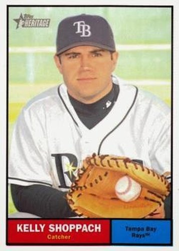 #5 Kelly Shoppach - Tampa Bay Rays - 2010 Topps Heritage Baseball
