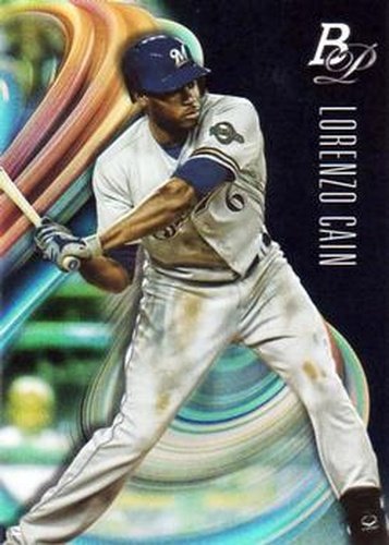 #5 Lorenzo Cain - Milwaukee Brewers - 2018 Bowman Platinum Baseball