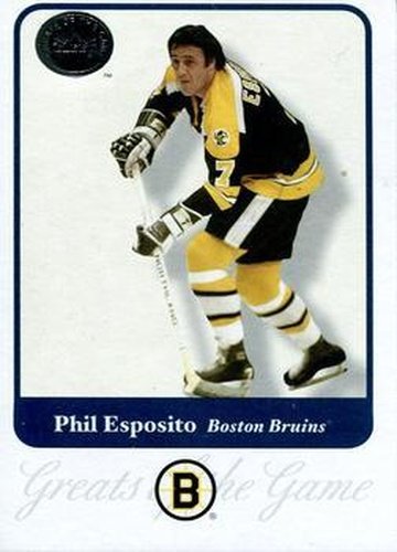 #5 Phil Esposito - Boston Bruins - 2001-02 Fleer Greats of the Game Hockey