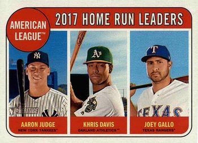 #5 Aaron Judge / Joey Gallo / Khris Davis - New York Yankees / Texas Rangers / Oakland Athletics - 2018 Topps Heritage Baseball