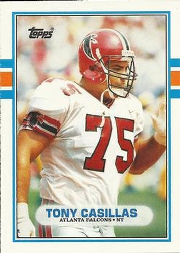 #5T Tony Casillas - Atlanta Falcons - 1989 Topps Traded Football