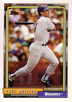 #600 Paul Molitor - Milwaukee Brewers - 1992 Topps Baseball