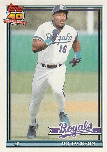 #600 Bo Jackson - Kansas City Royals - 1991 O-Pee-Chee Baseball