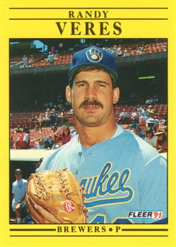 #600 Randy Veres - Milwaukee Brewers - 1991 Fleer Baseball