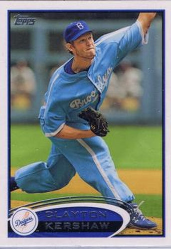 #600 Clayton Kershaw - Los Angeles Dodgers - 2012 Topps Baseball