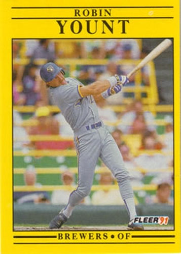 #601 Robin Yount - Milwaukee Brewers - 1991 Fleer Baseball