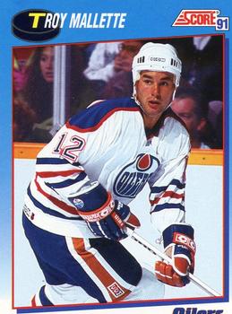#601 Troy Mallette - Edmonton Oilers - 1991-92 Score Canadian Bilingual Hockey