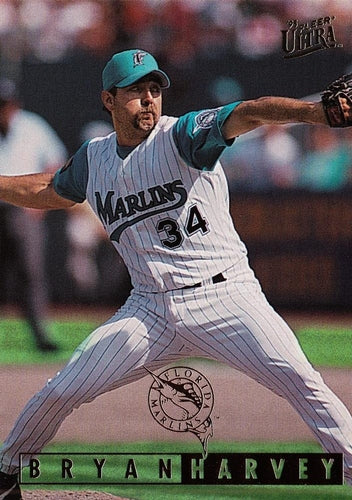 #163 Bryan Harvey - Florida Marlins - 1995 Ultra Baseball