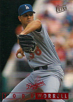 #185 Todd Worrell - Los Angeles Dodgers - 1995 Ultra Baseball
