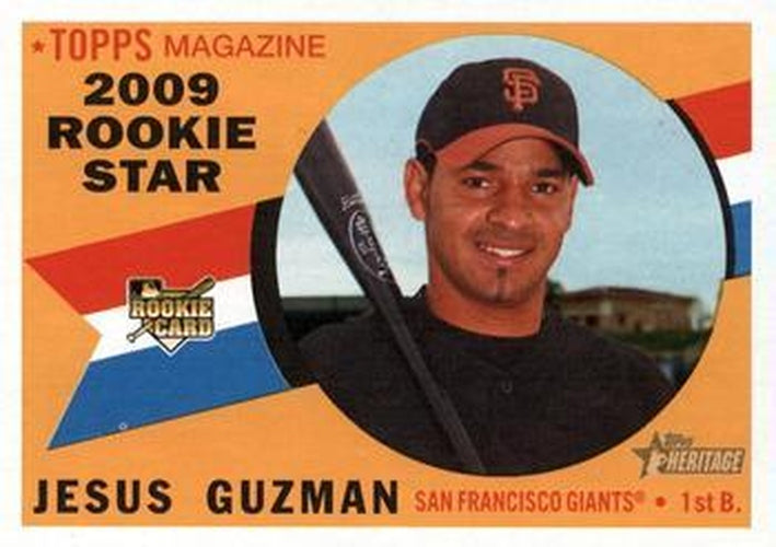#602 Jesus Guzman - San Francisco Giants - 2009 Topps Heritage Baseball