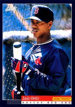 #602 Luis Ortiz - Boston Red Sox -1994 Score Baseball