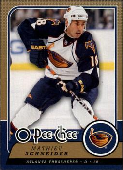 #603 Mathieu Schneider - Atlanta Thrashers - 2008-09 O-Pee-Chee Hockey