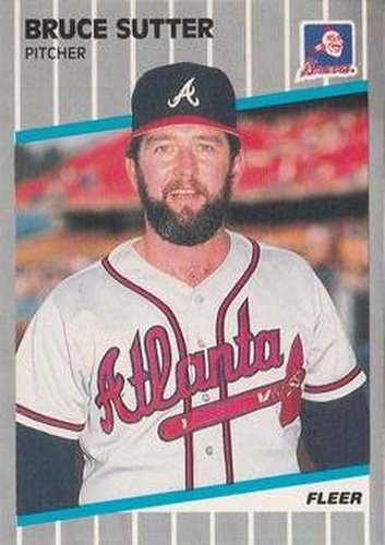 #603 Bruce Sutter - Atlanta Braves - 1989 Fleer Baseball