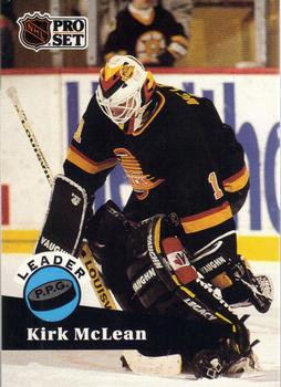 #603 Kirk McLean - 1991-92 Pro Set Hockey
