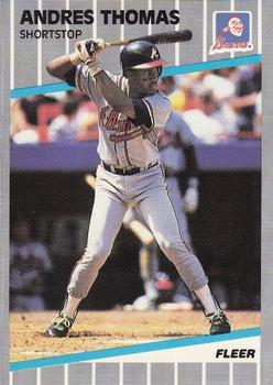 #604 Andres Thomas - Atlanta Braves - 1989 Fleer Baseball