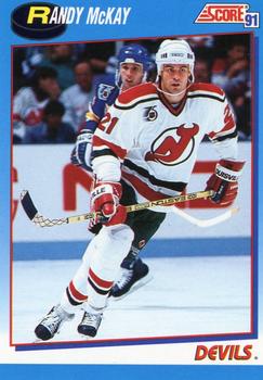 #604 Randy McKay - New Jersey Devils - 1991-92 Score Canadian Bilingual Hockey
