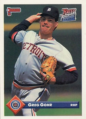 #605 Greg Gohr - Detroit Tigers - 1993 Donruss Baseball