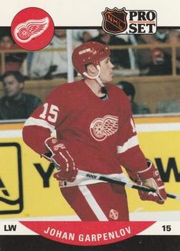 #605 Johan Garpenlov - Detroit Red Wings - 1990-91 Pro Set Hockey