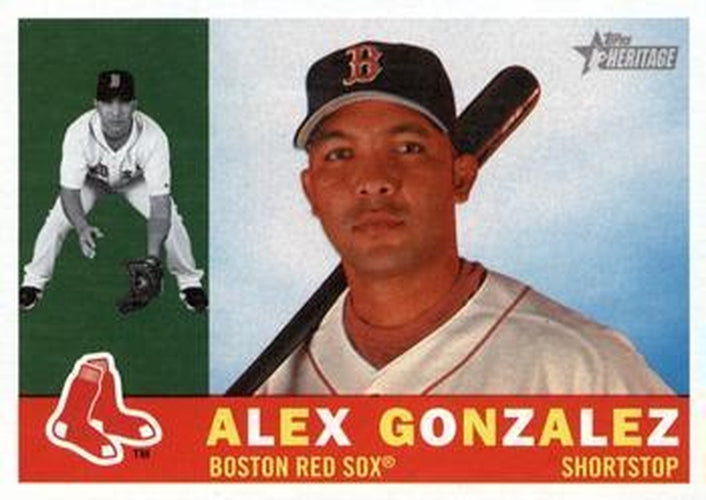 #605 Alex Gonzalez - Boston Red Sox - 2009 Topps Heritage Baseball