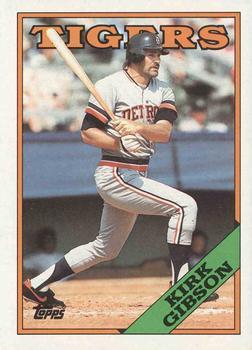 #605 Kirk Gibson - Detroit Tigers - 1988 Topps Baseball
