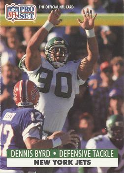 #605 Dennis Byrd - New York Jets - 1991 Pro Set Football