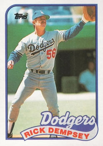 #606 Rick Dempsey - Los Angeles Dodgers - 1989 Topps Baseball